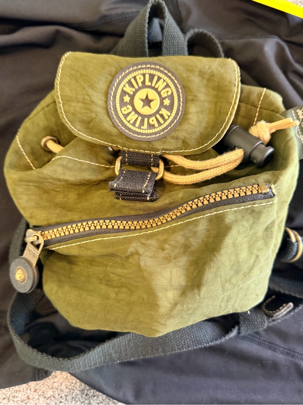 Ripndip Olive Green Mini Backpack with Front Zip Pocket
